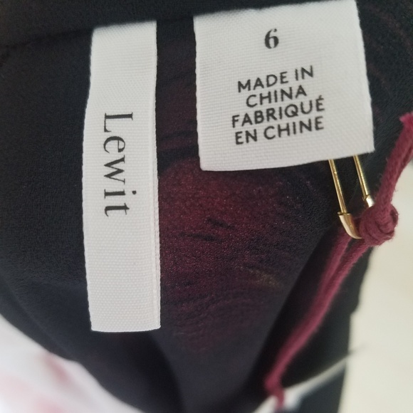 Asymmetrical Dual Floral Print Silk Dress - Picture 6 of 8